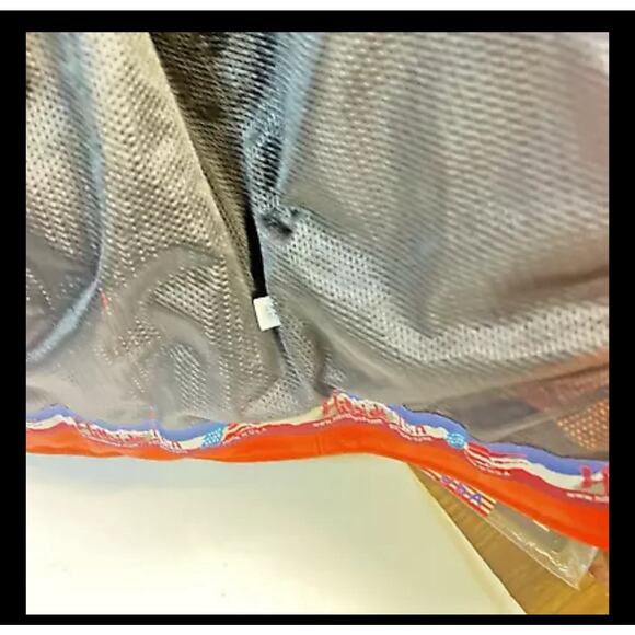 Hillside Men's Vented Leather & Cordura Jacket, Biker Jacket Sz 48, Orange Black - Picture 10 of 14